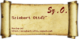 Sziebert Ottó névjegykártya