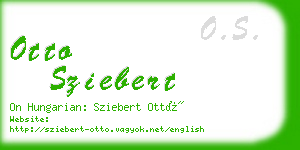 otto sziebert business card